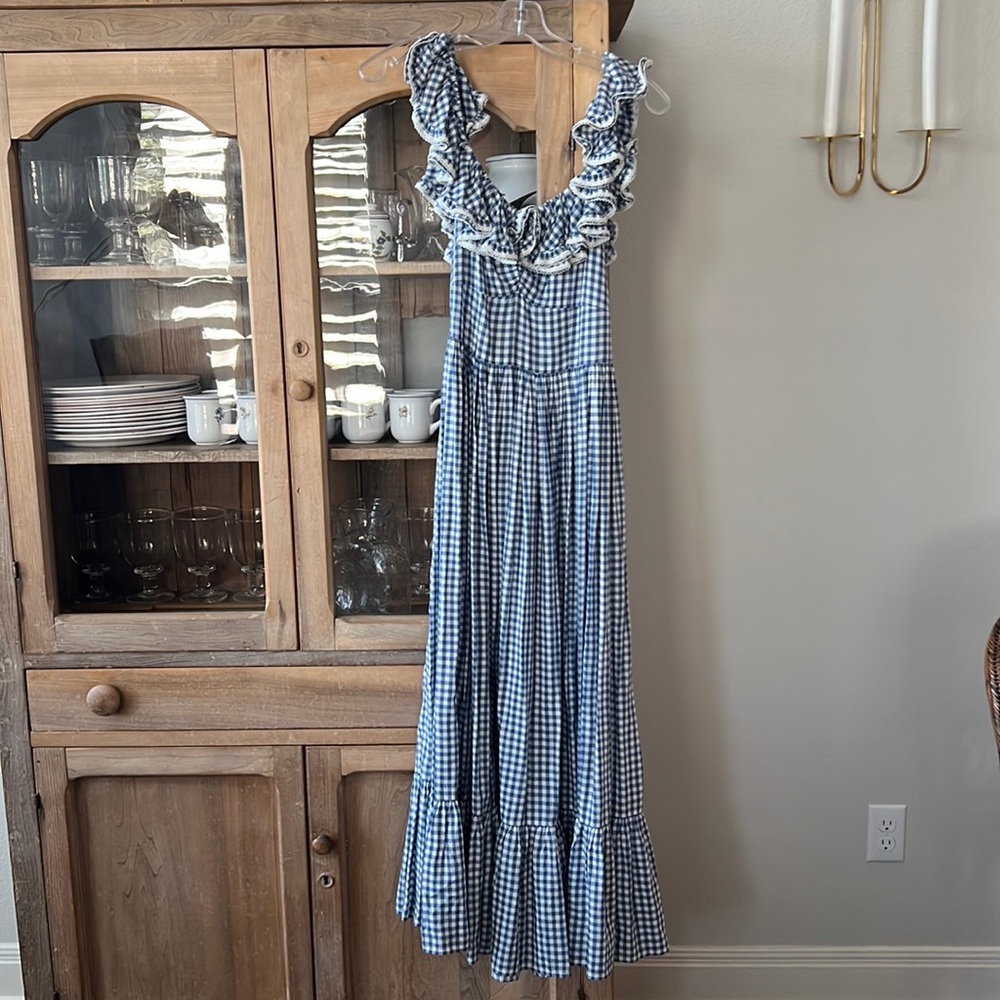 Doen Sora Blue Gingham Dress